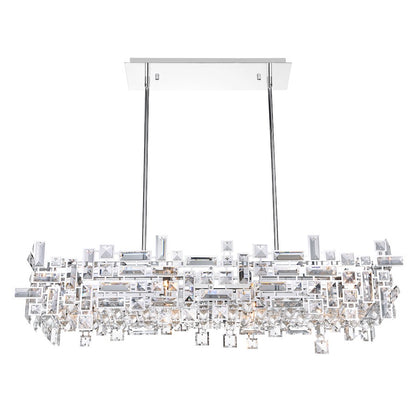 12 Light Chandelier, Chrome