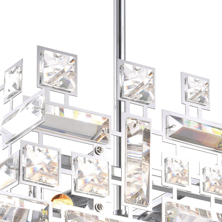 12 Light Chandelier, Chrome