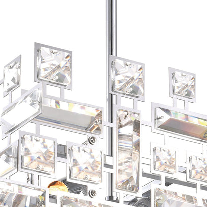 12 Light Chandelier, Chrome