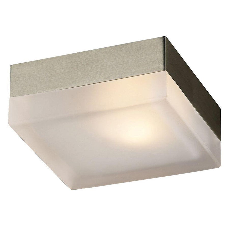 CWI Lighting Avoca 1 Light Flush Mount, Matte Satin Nickel - 5693C5-1-615