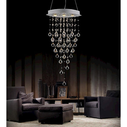 CWI Lighting Robin 3 Light Down Chandelier, Chrome - 6640P18C-O