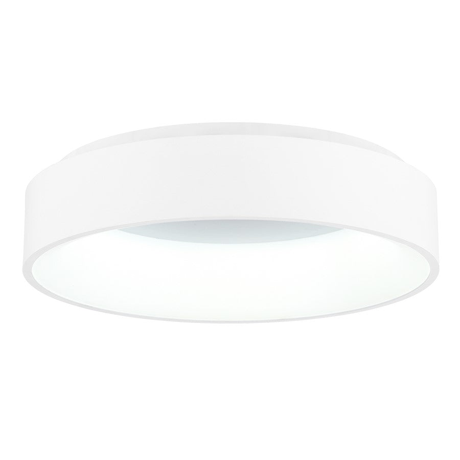 CWI Lighting Arenal 18" Drum Shade Flush Mount, White - 7103C18-1-104