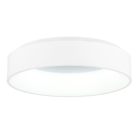 CWI Lighting Arenal 18" Drum Shade Flush Mount, White - 7103C18-1-104