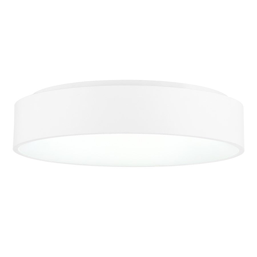 CWI Lighting Arenal 18" Drum Shade Flush Mount, White