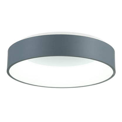 CWI Lighting Arenal 18" Drum Shade Flush Mount, Gray - 7103C18-1-167