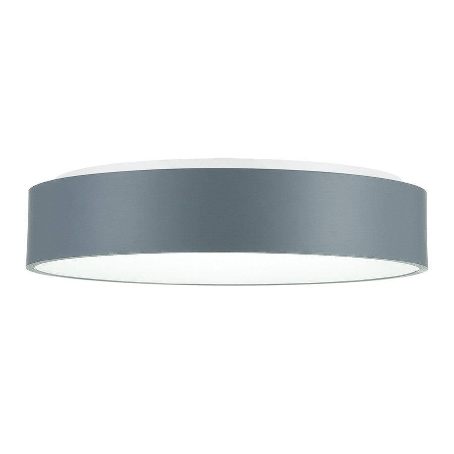 CWI Lighting Arenal 18" Drum Shade Flush Mount, Gray