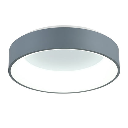 CWI Lighting Arenal 18" Drum Shade Flush Mount, Gray