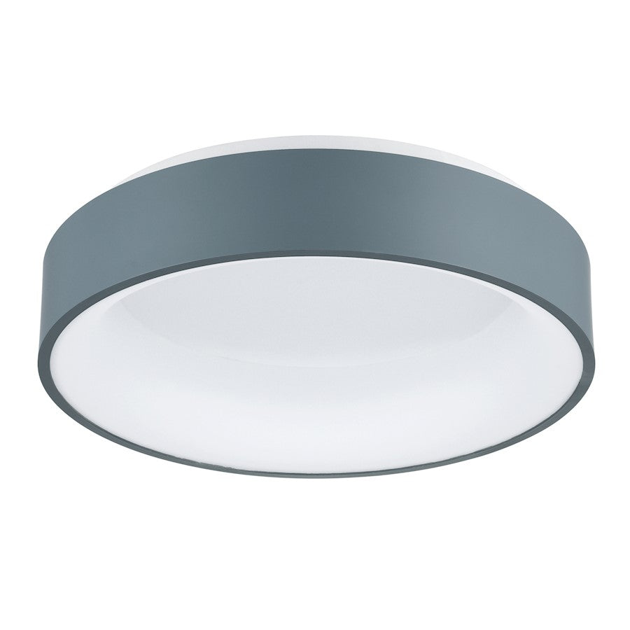 CWI Lighting Arenal 18" Drum Shade Flush Mount, Gray