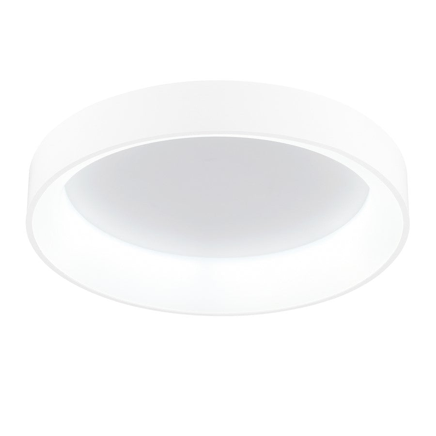 CWI Lighting Arenal 24" Drum Shade Flush Mount, White