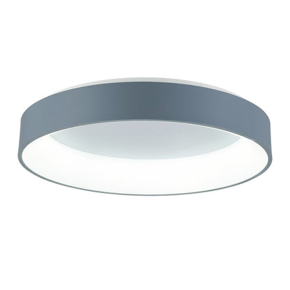 CWI Lighting Arenal 24" Drum Shade Flush Mount, Gray - 7103C24-1-167