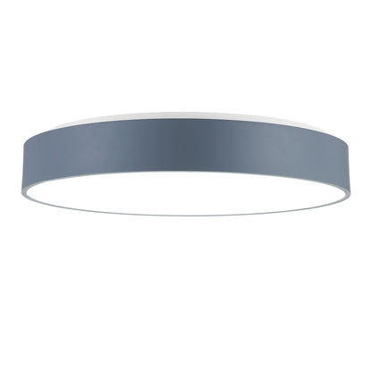 CWI Lighting Arenal 24" Drum Shade Flush Mount, Gray