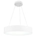 CWI Lighting Arenal 18" Drum Shade Pendant, White - 7103P18-1-104