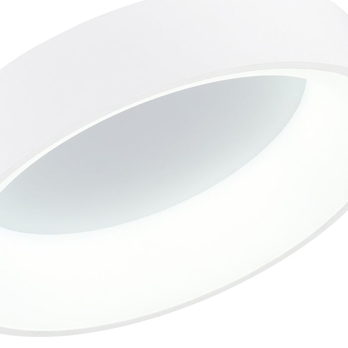 CWI Lighting Arenal 18" Drum Shade Pendant, White