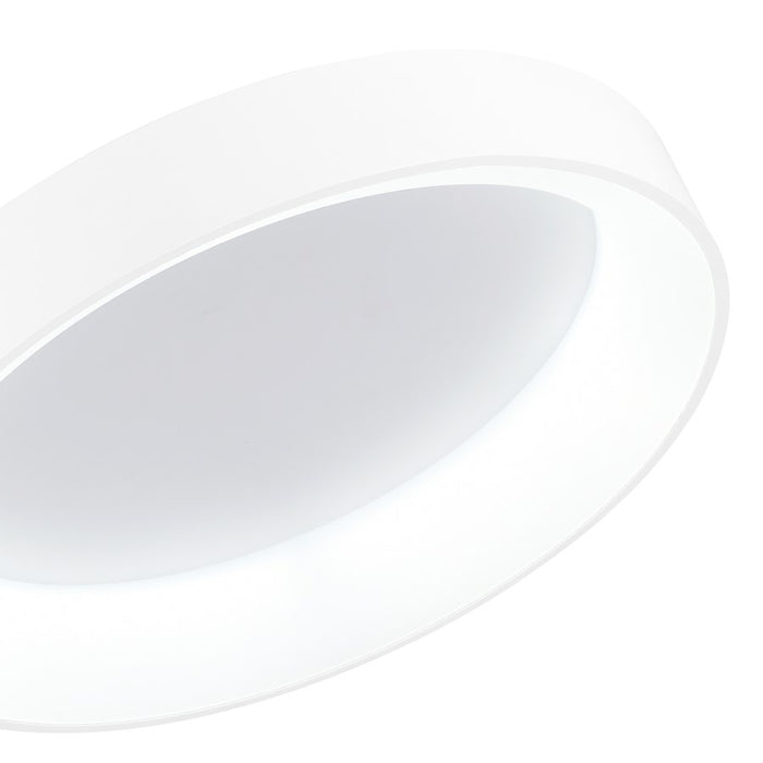 CWI Lighting Arenal 24" Drum Shade Pendant, White