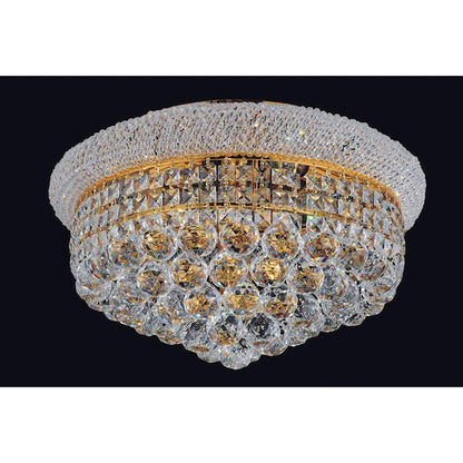 CWI Lighting Empire 8 Light Flush Mount, Gold