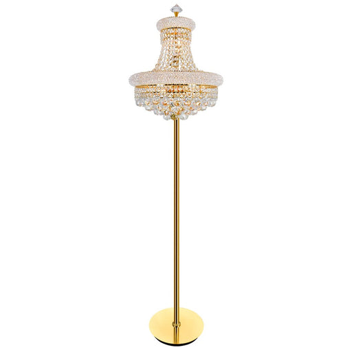 CWI Lighting Empire 8 Light Floor Lamp, Gold - 8001F18G