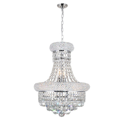 CWI Lighting Empire 6 Light Chandelier, Chrome - 8001P14C