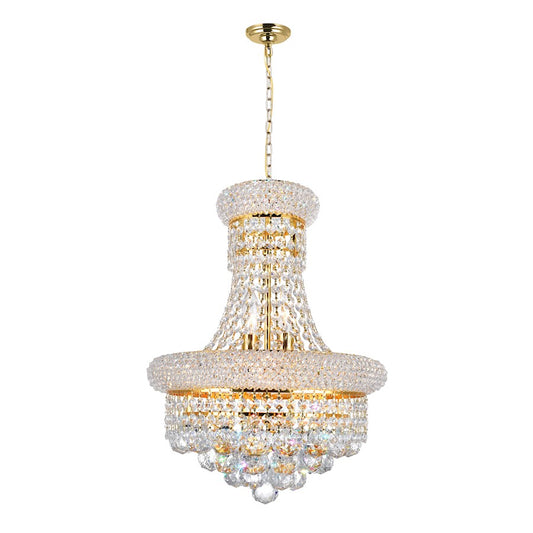 CWI Lighting Empire 6 Light Chandelier, Gold - 8001P14G