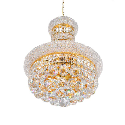 6 Light Chandelier, Gold