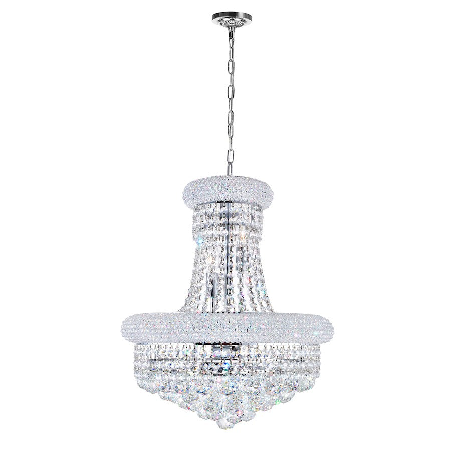 CWI Lighting Empire 8 Light Down Chandelier, Chrome - 8001P18C