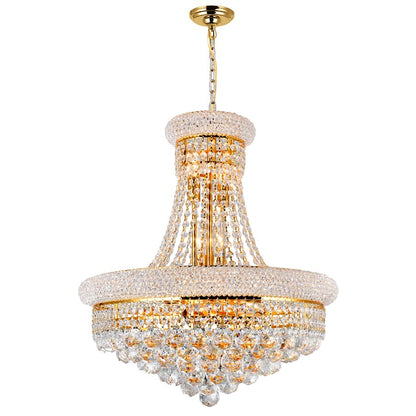 CWI Lighting Empire 14 Light Down Chandelier, Gold - 8001P20G