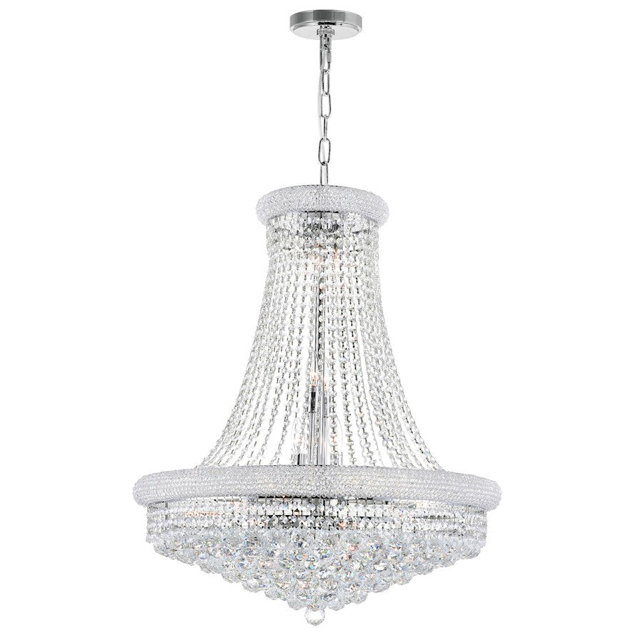 CWI Lighting Empire 18 Light Down Chandelier, Chrome - 8001P28C