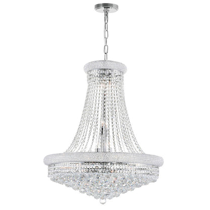 CWI Lighting Empire 18 Light Down Chandelier, Chrome - 8001P28C