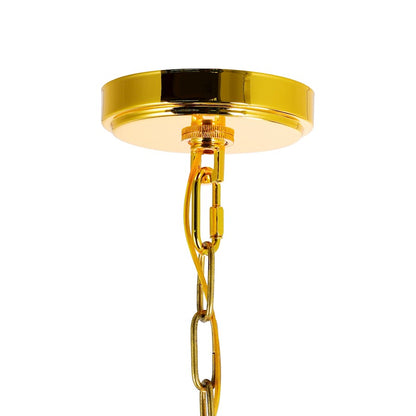 18 Light Down Chandelier, Gold