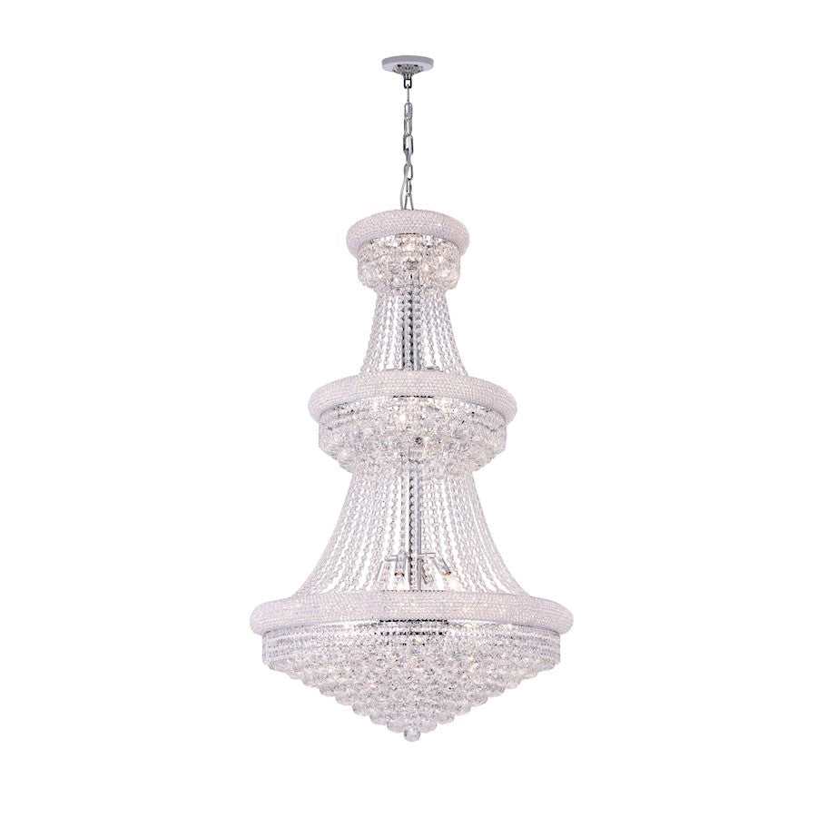 CWI Lighting Empire 32 Light Down Chandelier, Chrome - 8001P30C