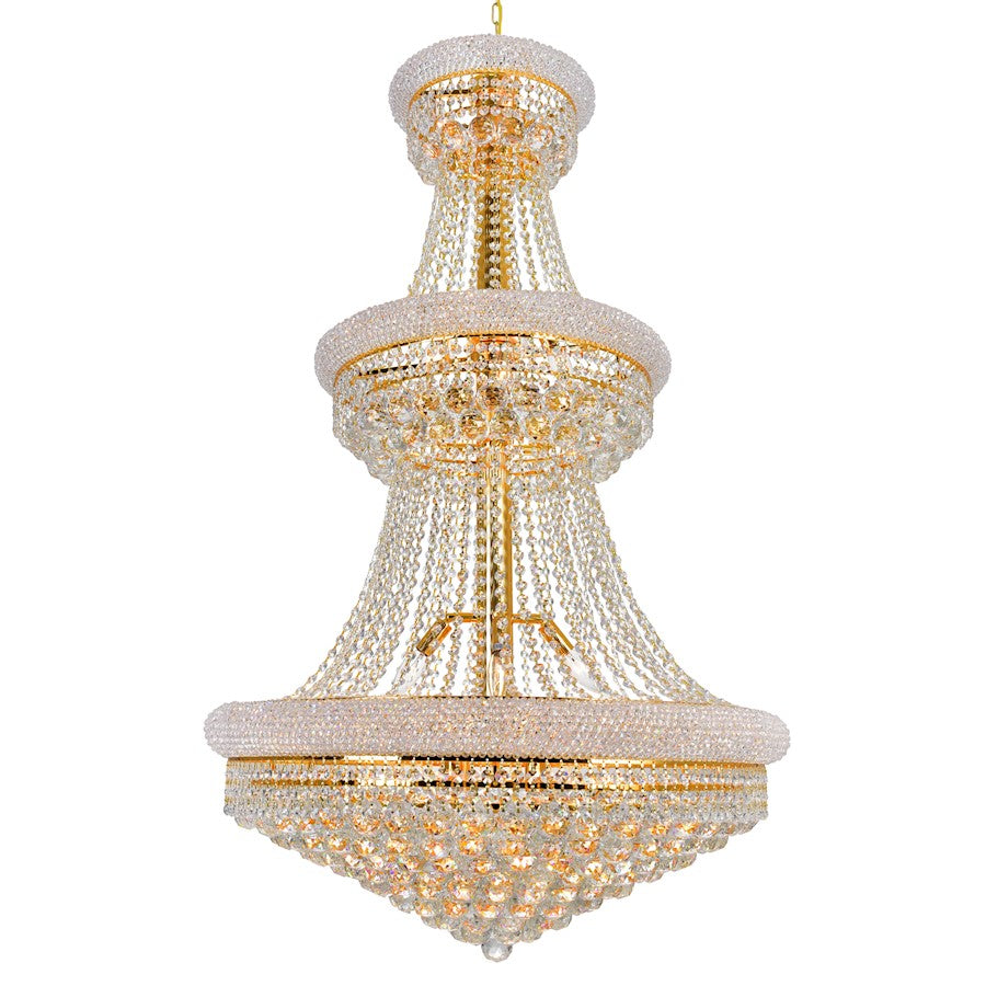 CWI Lighting Empire 32 Light Down Chandelier, Gold - 8001P30G