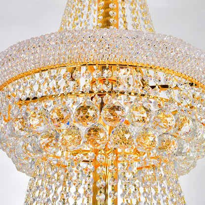 32 Light Down Chandelier, Gold