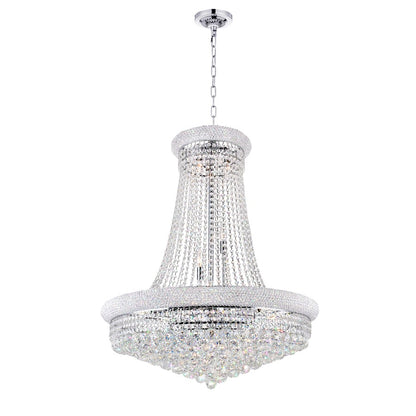 CWI Lighting Empire 19 Light Down Chandelier, Chrome - 8001P32C