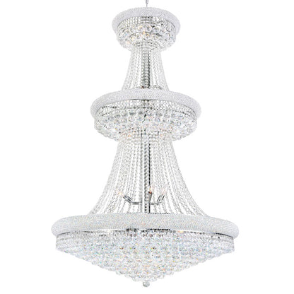 CWI Lighting Empire 34 Light Down Chandelier, Chrome - 8001P36C