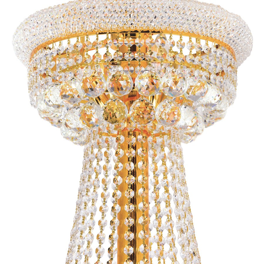 34 Light Down Chandelier, Gold