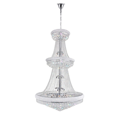 38 Light Down Chandelier, Chrome