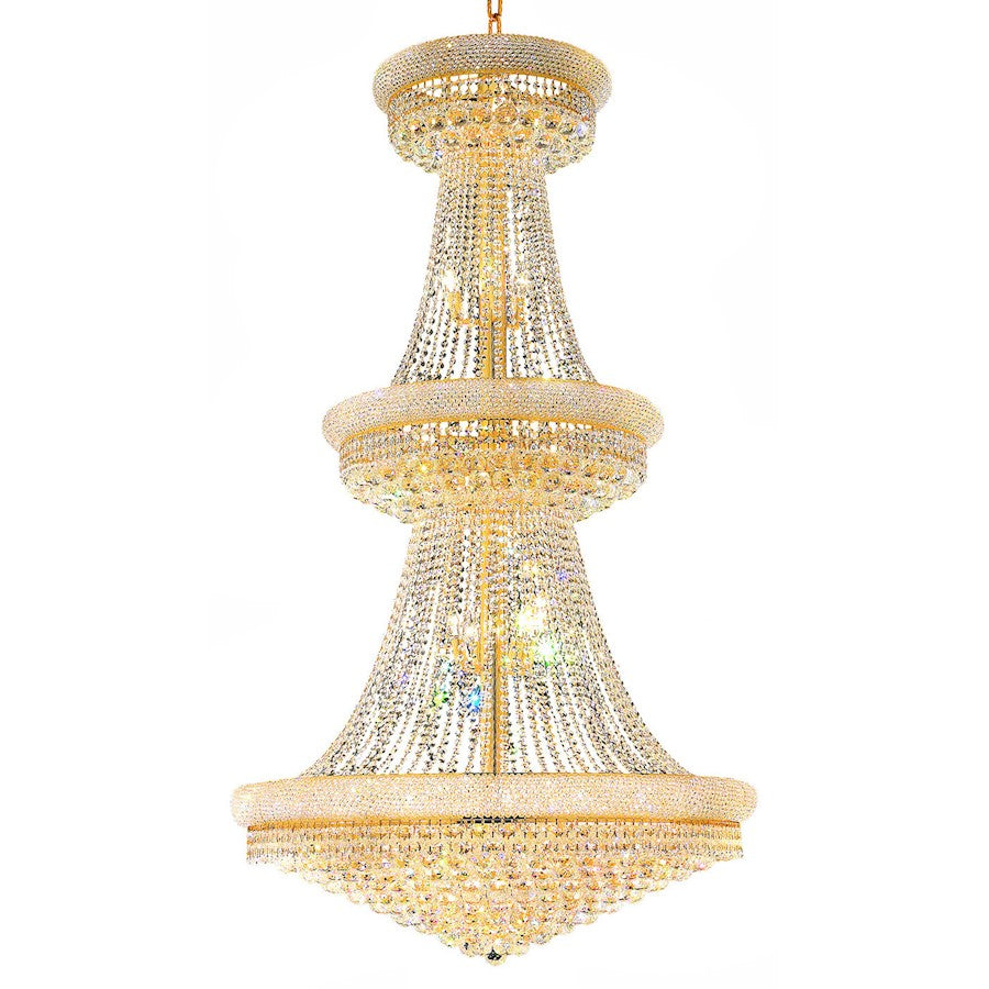 CWI Lighting Empire 38 Light Down Chandelier, Gold - 8001P42G