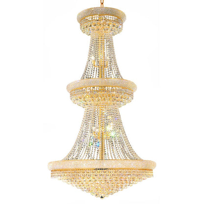 CWI Lighting Empire 38 Light Down Chandelier, Gold - 8001P42G