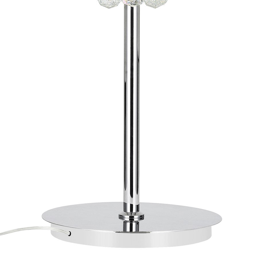 Empire 6 Light Table Lamp, Chrome