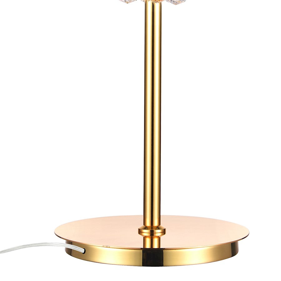 Empire 6 Light Table Lamp, Gold