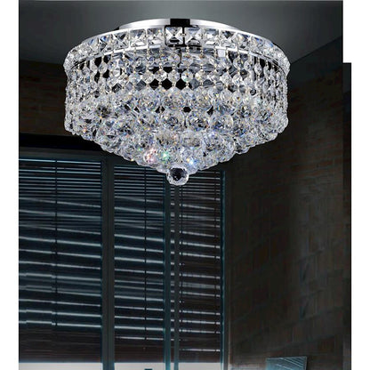 CWI Lighting Luminous 3 Light Flush Mount, Chrome