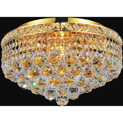 CWI Lighting Luminous 4 Light Flush Mount, Gold