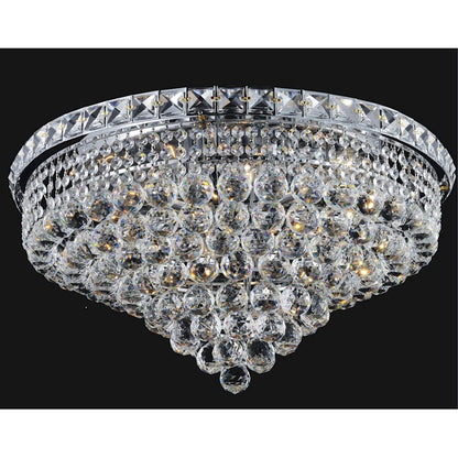 CWI Lighting Luminous 12 Light Flush Mount, Chrome