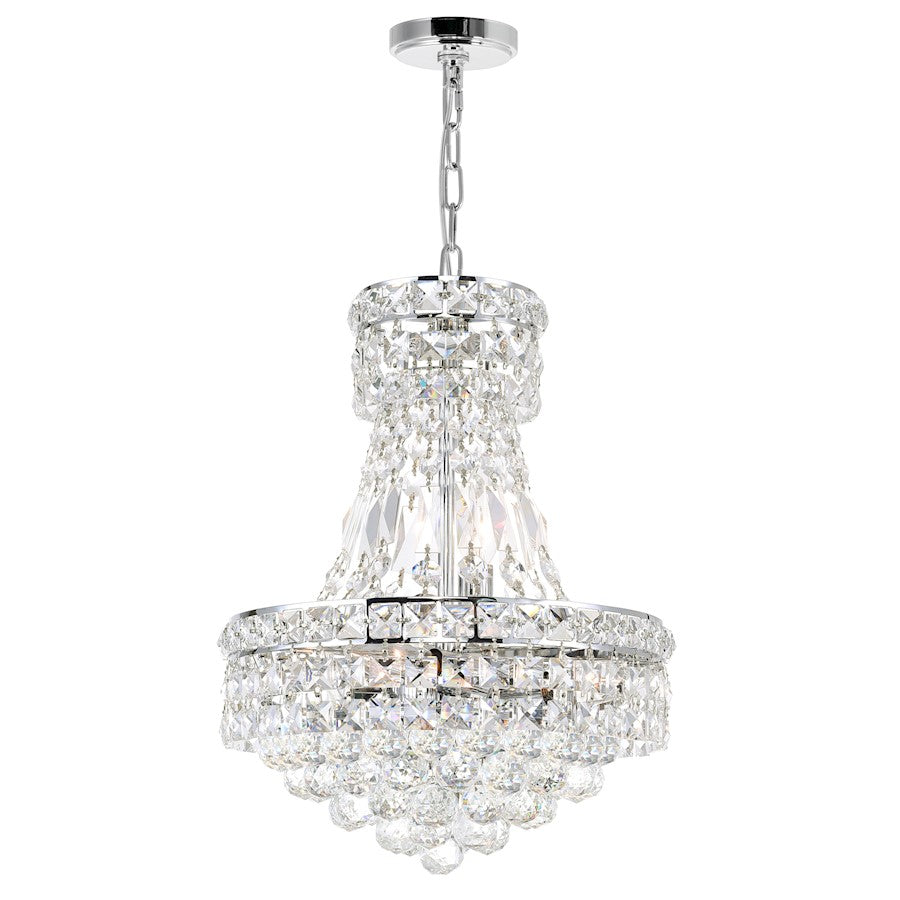 CWI Lighting Luminous 4 Light Mini Chandelier, Chrome - 8002P12C