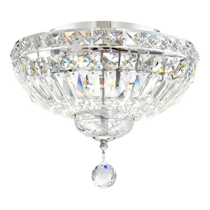 CWI Lighting Stefania 3 Light Bowl Flush Mount, Chrome - 8003C12C