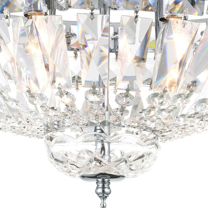 CWI Lighting Stefania 4 Light Bowl Flush Mount, Chrome