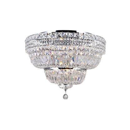 CWI Lighting Stefania 9 Light Bowl Flush Mount, Chrome - 8003C24C