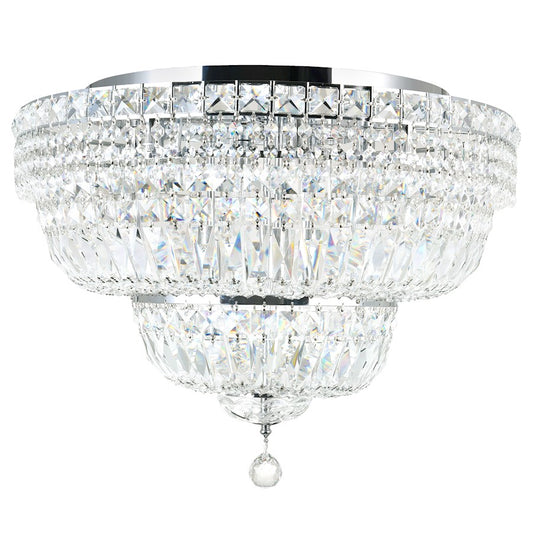 CWI Lighting Stefania 16 Light Bowl Flush Mount, Chrome - 8003C30C