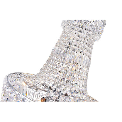 13 Light Down Chandelier, Chrome