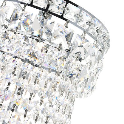 20 Light Down Chandelier, Chrome