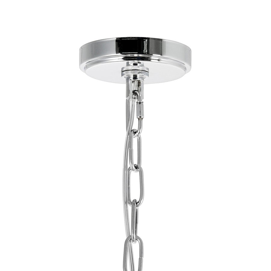 20 Light Down Chandelier, Chrome